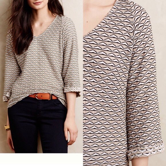 Anthropologie Tops - 😍SALE😍 Postmark Textured Avana Tee Natural
